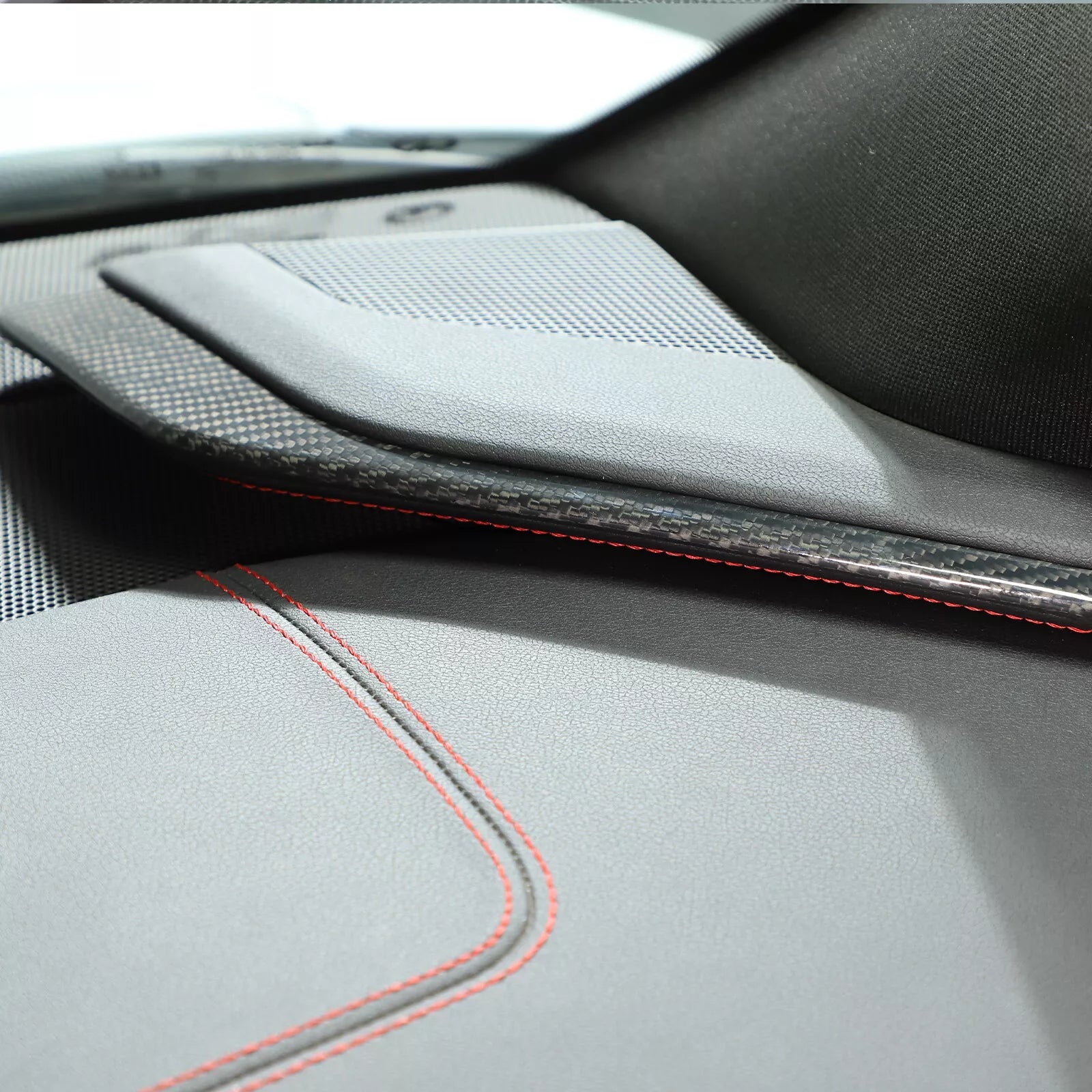 Carbon Fiber Dashboard L-shaped Trim Strip Cover - Corvette C8 20-24