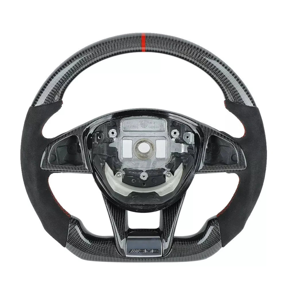 Carbon Fiber Steering Wheel w/ Stripe - Mercedes Benz G-Class