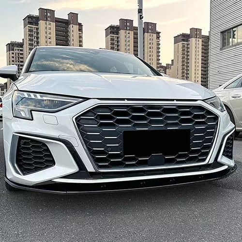 Gloss Black Front Splitter lip - 2021-2023 Audi A3 8Y S3