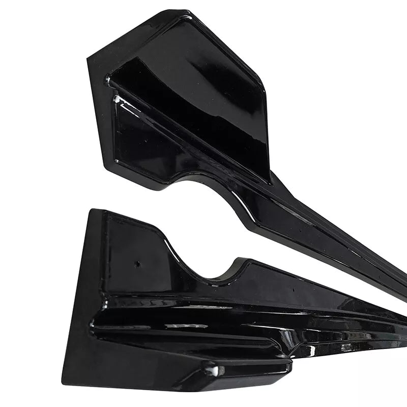 Gloss Black Side Skirt Extensions- 19-25 BMW G05 X5 M Sport