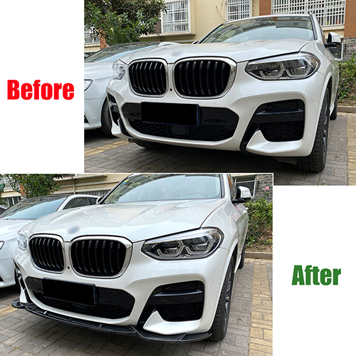 M Sport Gloss Black Front Bumper Spoiler Lip - BMW BMW X3/X4 G01/G02