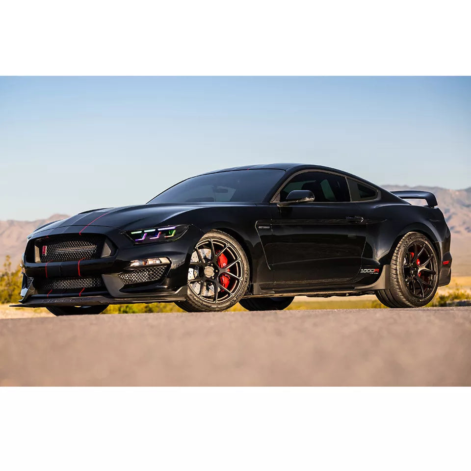 RGB DRL LED Headlights Set - Ford Mustang