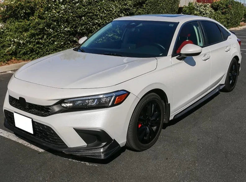 HPD Style Carbon Fiber Side Front Bumper Lip - Honda Civic 11th