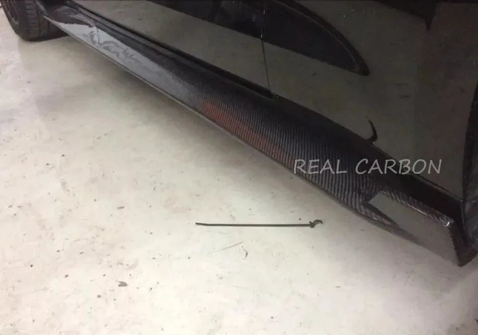 Carbon Fiber Side Skirts Extension w/ winglets - Ford Mustang GT 2015-2022