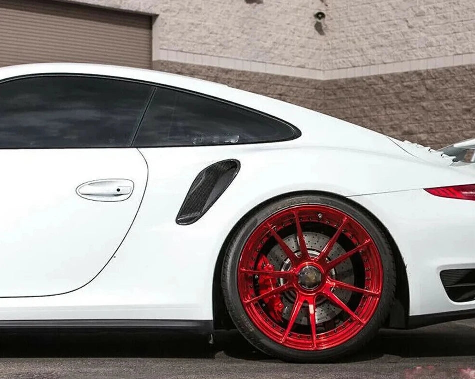 Dry Carbon Fiber Side Fender Air Vent Covers - Porsche 911 991 Turbo S