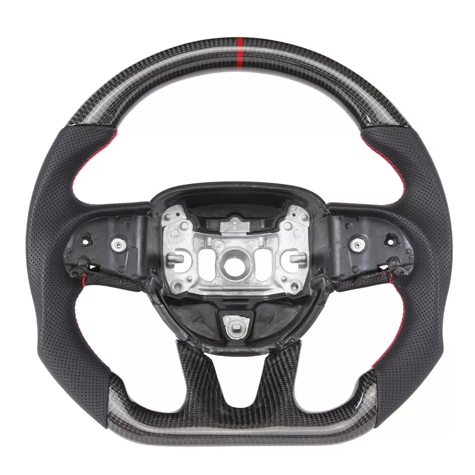 Dodge Charger Carbon Fiber Steering Wheel w/ Heated - Dodge Challenger Durango Hellcat