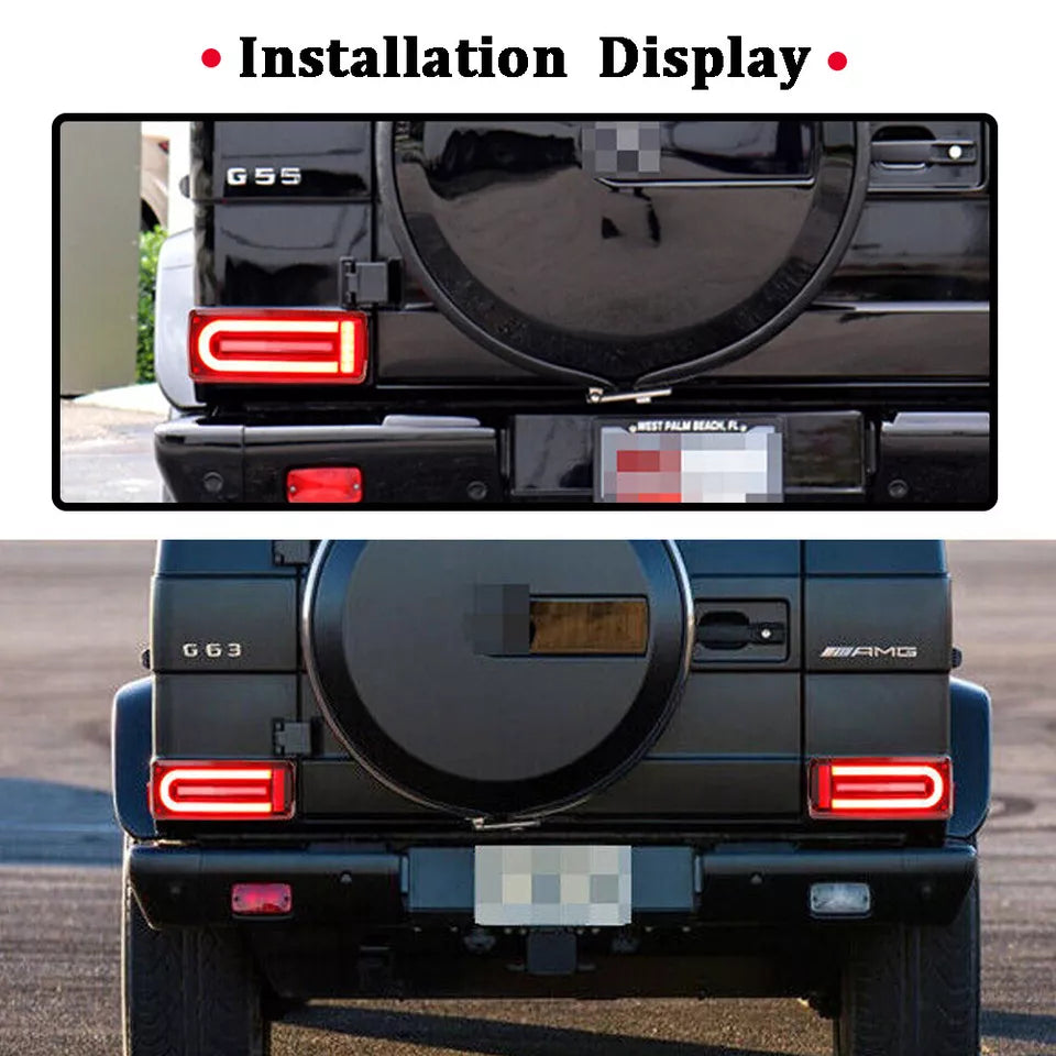 Tail Lights w/LED Signal Rear Brake Lamps - 1999-2018 Mercedes Benz G550