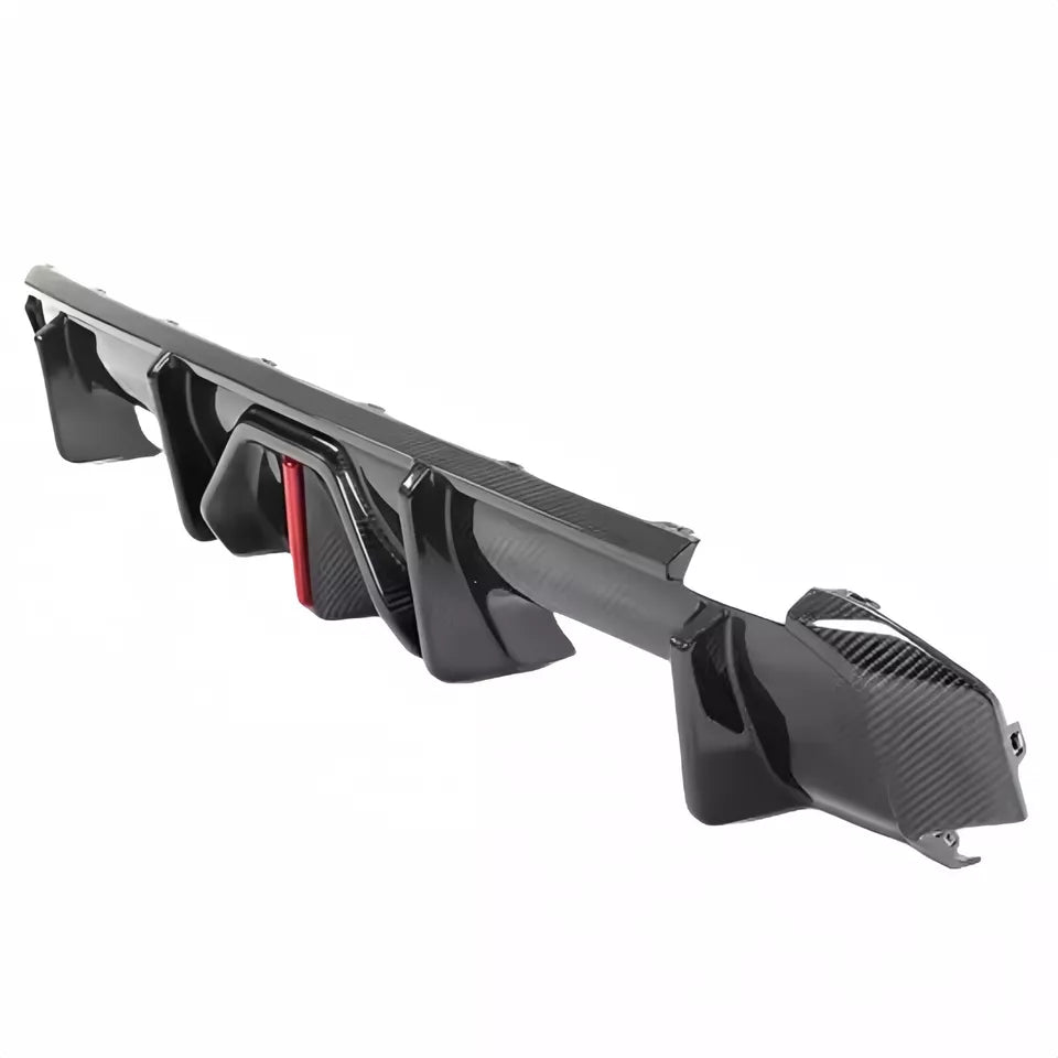 V2 Carbon Fiber Rear Diffuser W/ LED Light - 21-25 BMW G80 M3 G82 G83 M4
