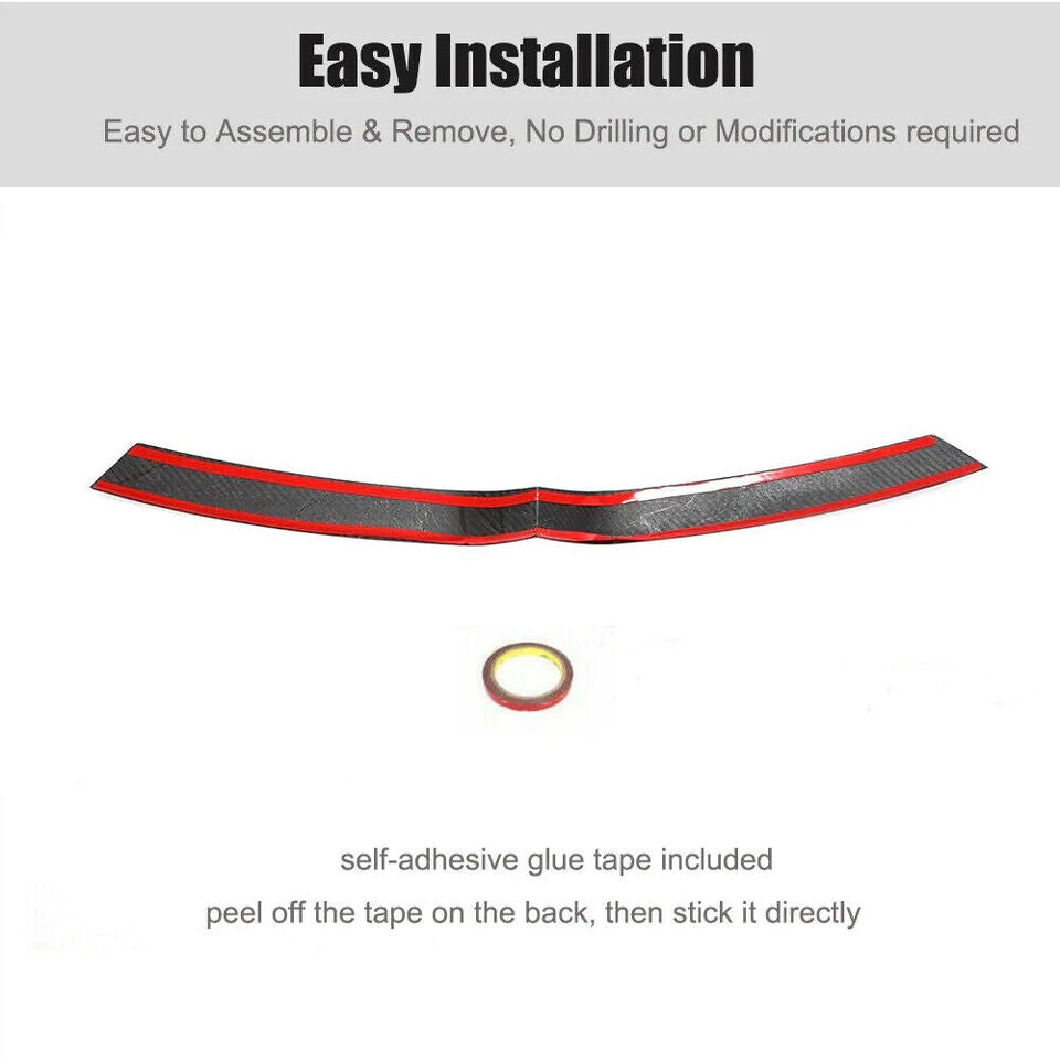 Carbon Fiber Front Center Grille Cover Trim - Tesla Model X