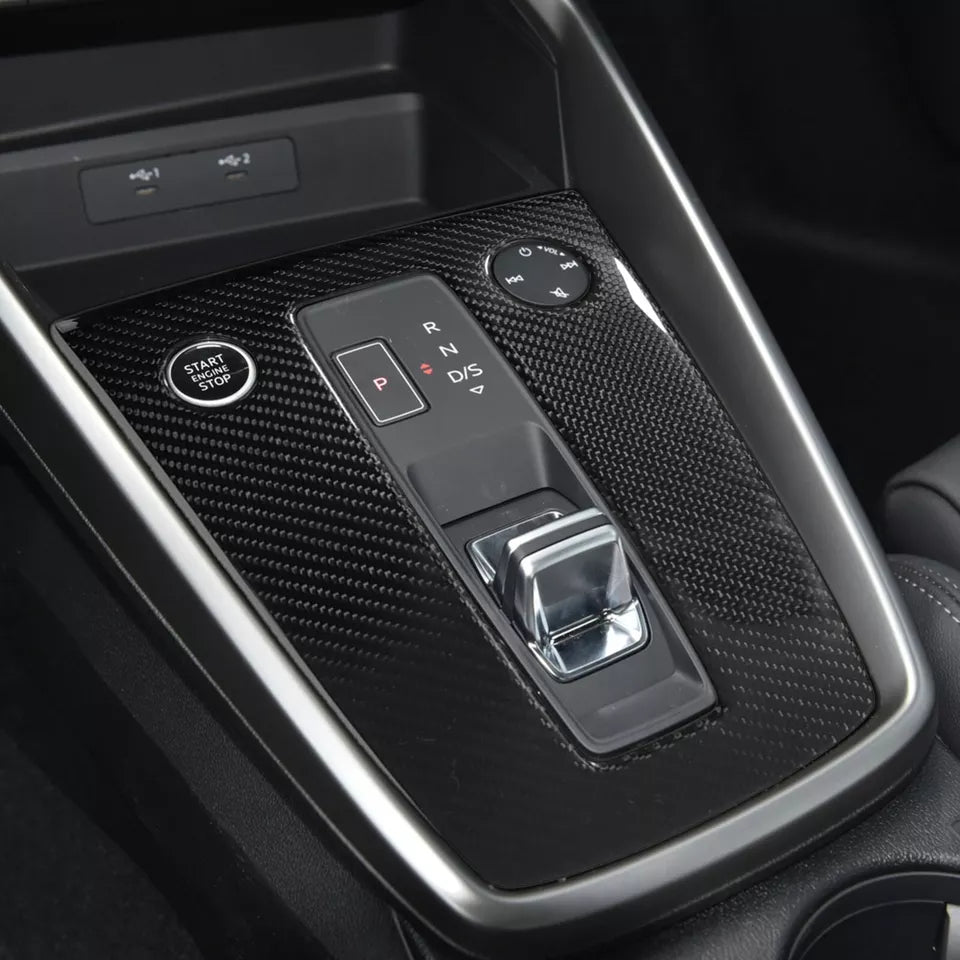 Dry Carbon Fiber Console Gear Shift Panel Cover - Audi A3/S3/ RS3 8Y