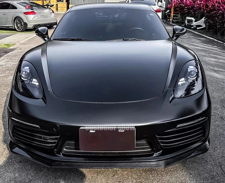 Carbon Fiber Front Splitter Lip - Porsche 718 Boxster Cayman 16-18