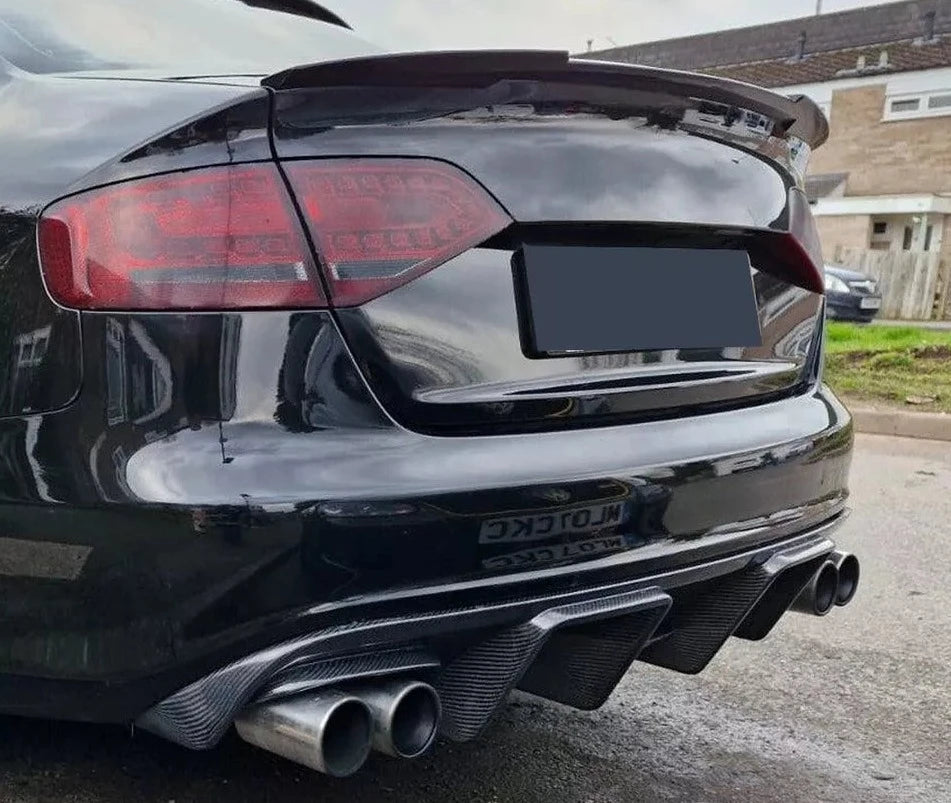 Carbon Fiber Rear Bumper Diffuser - Audi S4 B8/B8.5 Sedan 2008-16