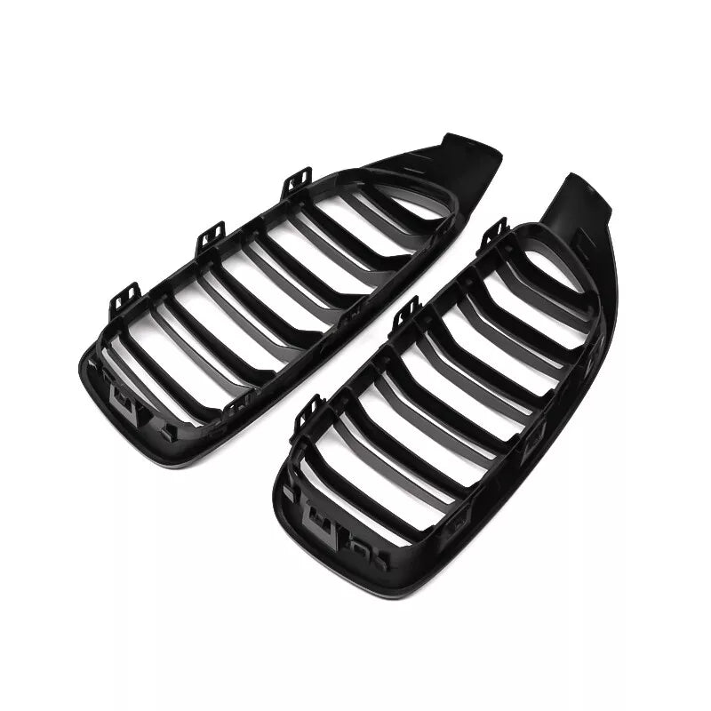 Gloss Black Front Kidney Grilles - 2014-2019 BMW M3/M4 | F80/F82/F83