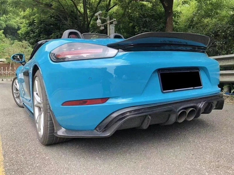 Carbon Fiber Rear Spoiler - Porsche 718 boxster cayman 2016-2019