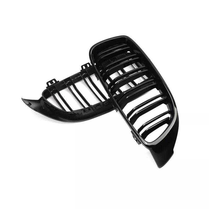 Gloss Black Front Kidney Grilles - 2014-2019 BMW M3/M4 | F80/F82/F83
