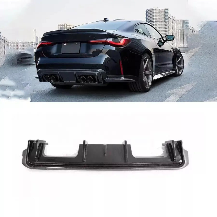 Carbon Fiber 3D Style Rear Diffuser + Corner Extension - 2021-2025 BMW G80 M3 / G82 M4