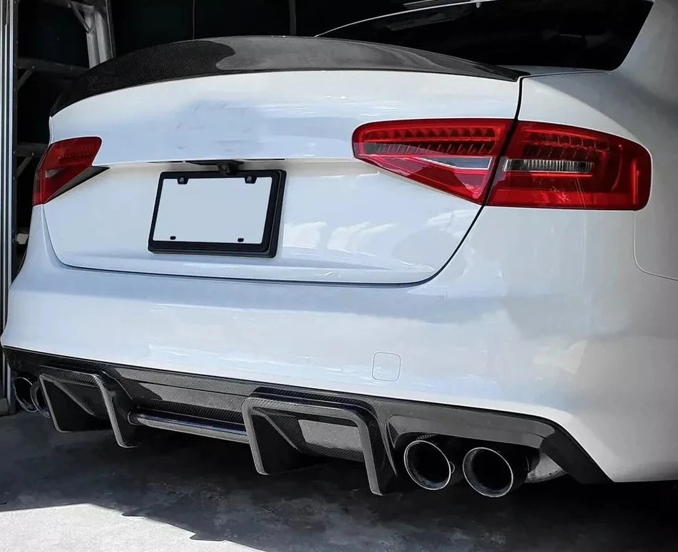Carbon Fiber Rear Bumper Diffuser - Audi S4 B8/B8.5 Sedan 2008-16