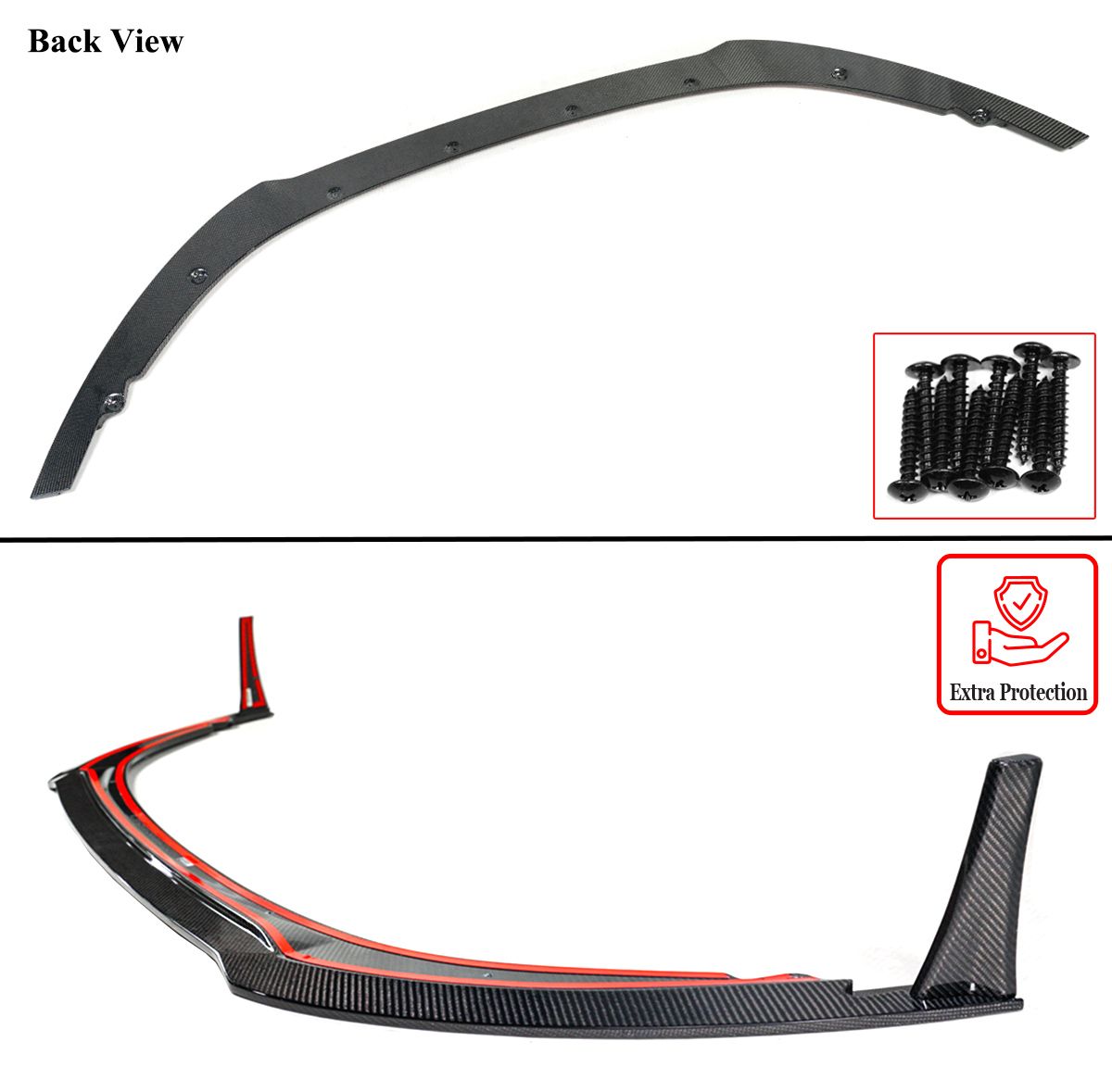 M style Carbon Fiber Front Lip Splitter - Toyota GR86