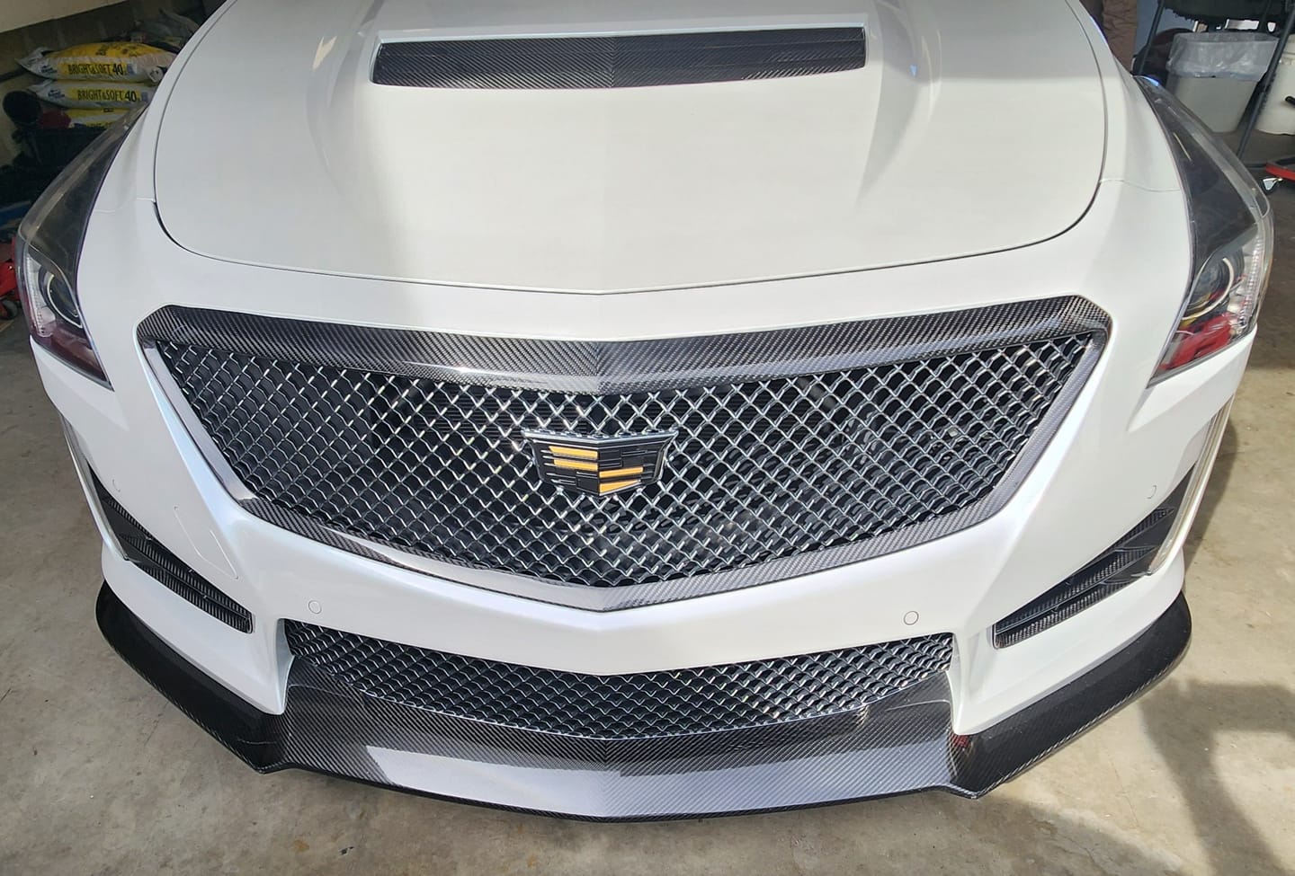 Carbon Fiber Front Grille Insert - 2016-19 Cadillac CTS-V