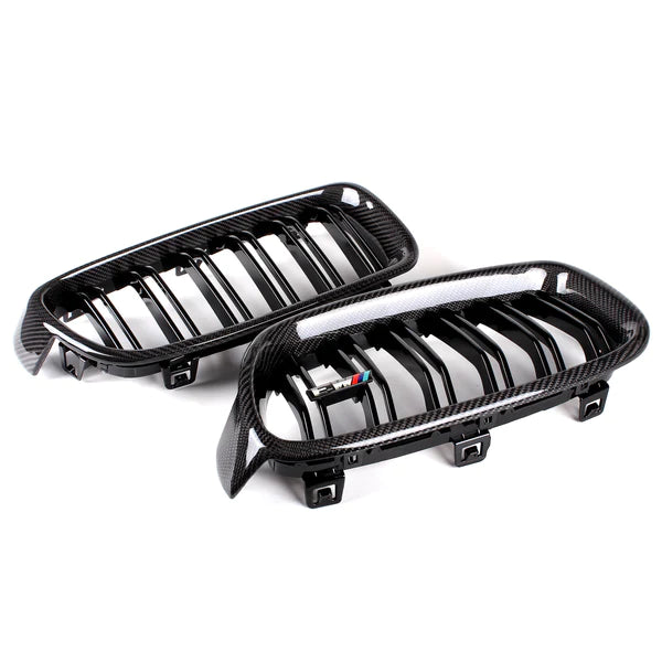 Dual Carbon Slat Front Grilles - BMW F80 M3