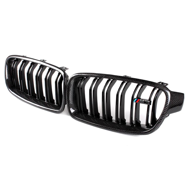 Dual Carbon Slat Front Grilles - BMW F80 M3