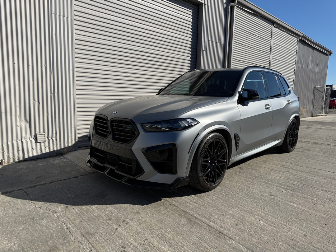 Gloss Black LD Style Front Splitter lip- 24-26 BMW F95 X5M F96 X6M LCI