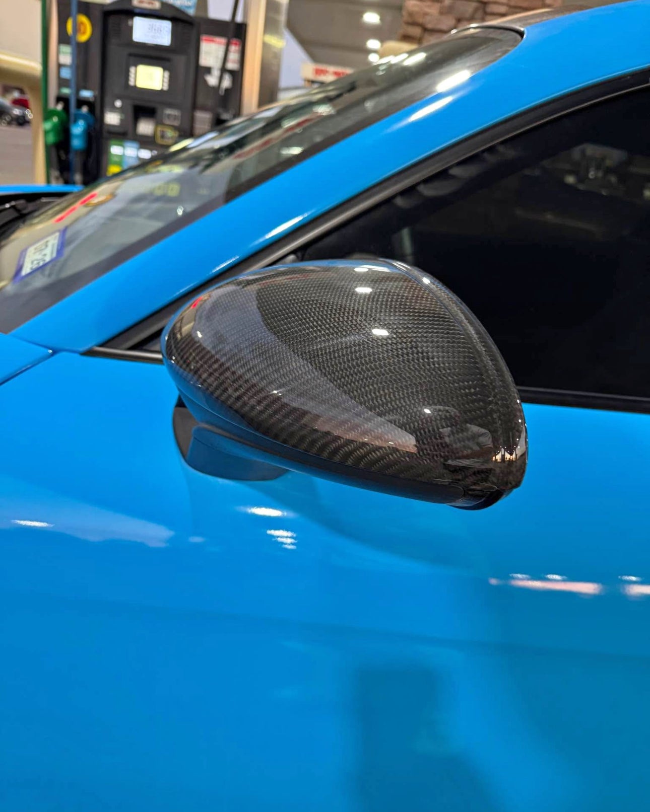 Real Carbon Fiber Wing Mirror Cover Caps For Porsche 911 996.1 & Boxster/Cayman 986.1