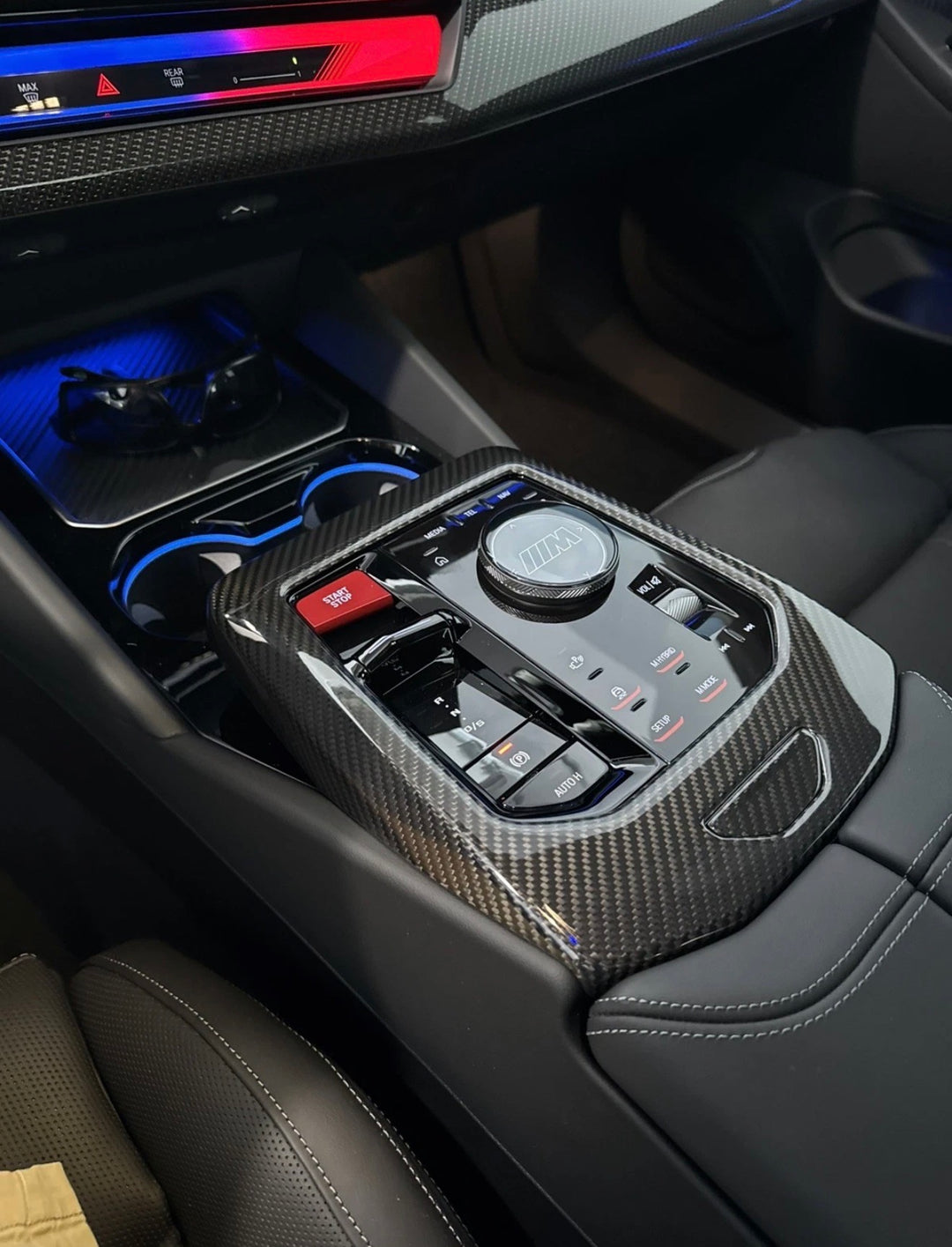 Carbon Fiber Center Console Gear Panel Trim - BMW 5 Series G60 540i i5