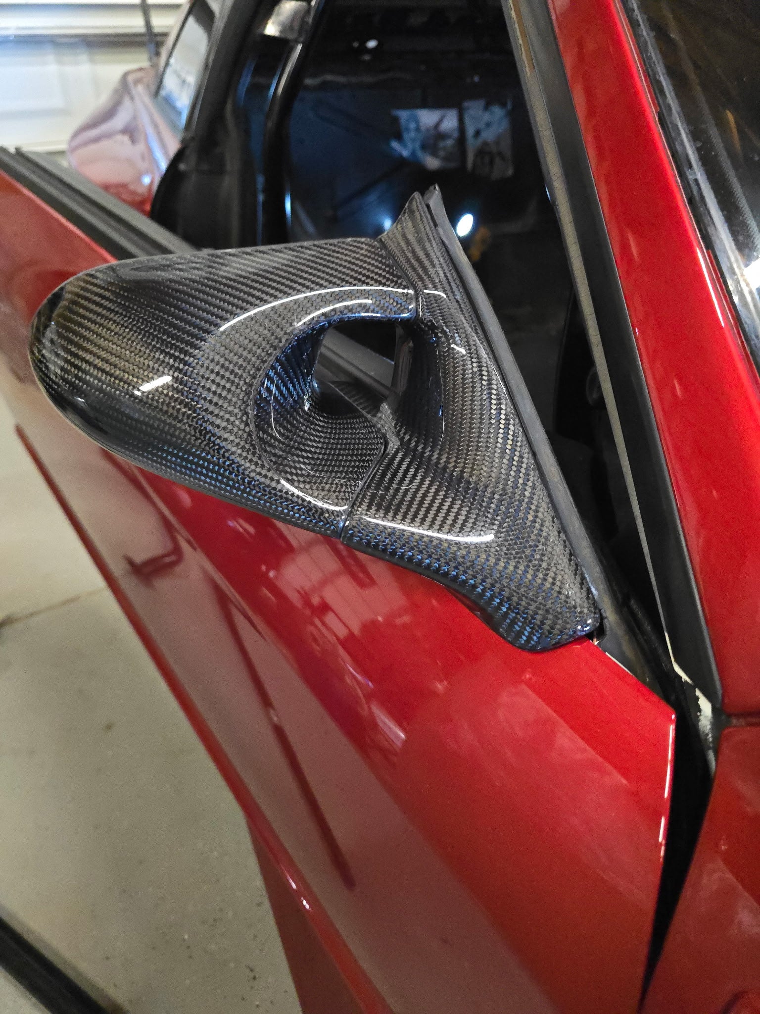 Carbon Fiber Mirror Replacement - Nissan Skyline R32 GTR GTS &180SX S13 (RHD Only)