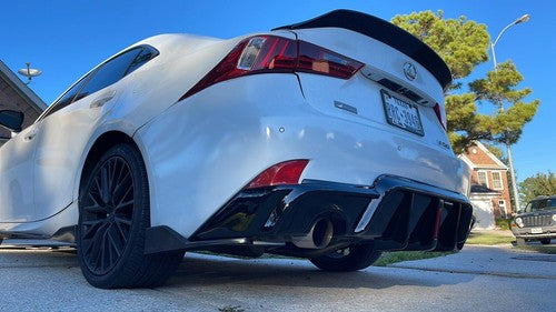 Gloss Black Rear Diffuser w/ LED - 2014-2016 LEXUS IS250 IS350