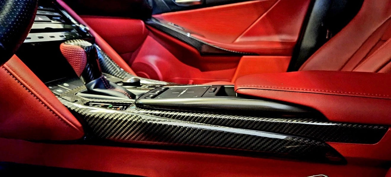 Dry Carbon For Lexus IS300 350 500 F Sport 21+ Console Gear Panel Side Decor