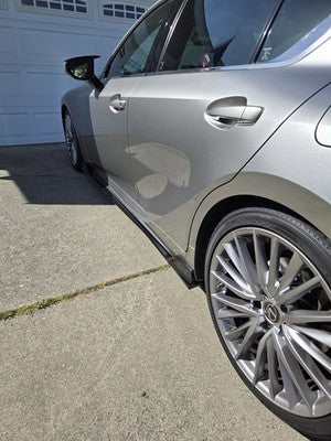 Gloss Black Side Skirt Extensions V3 - 2021-2025 Lexus IS300 IS350