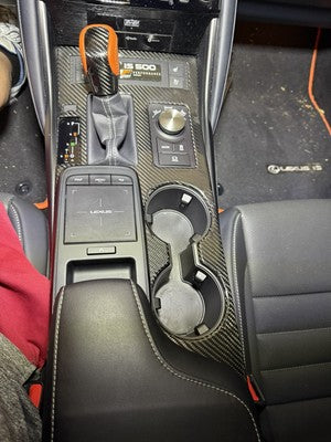 Carbon Fiber Car Interior Console Gear Shift Box Panel Cover Trim -  Lexus IS300 IS350 IS500 F SPORT 2021-2024