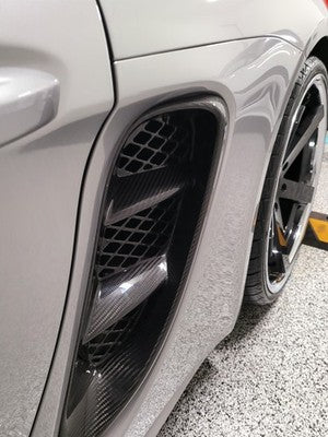 Carbon Fiber Side Air Vents Cover Trim - Porsche 718 Boxster Cayman