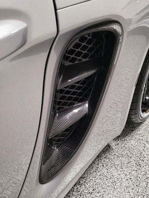 Carbon Fiber Side Air Vents Cover Trim - Porsche 718 Boxster Cayman
