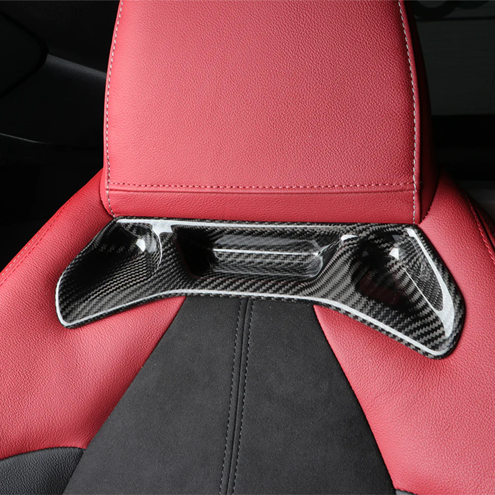 Carbon Fiber HeadRest Seat Trim For Toyota Supra A90 Mk5 2019+