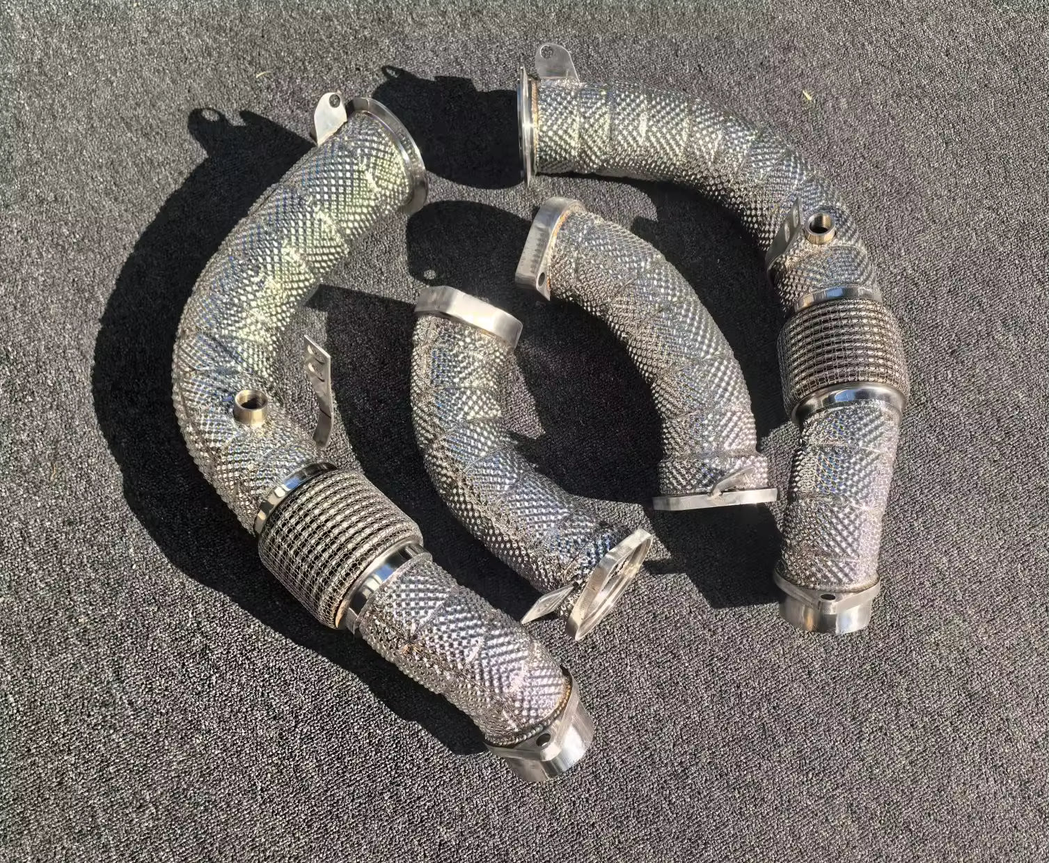Performance Exhaust HeatShield Downpipes Set -  BMW G05 G06 G07  X5 X6 X7 M60i
