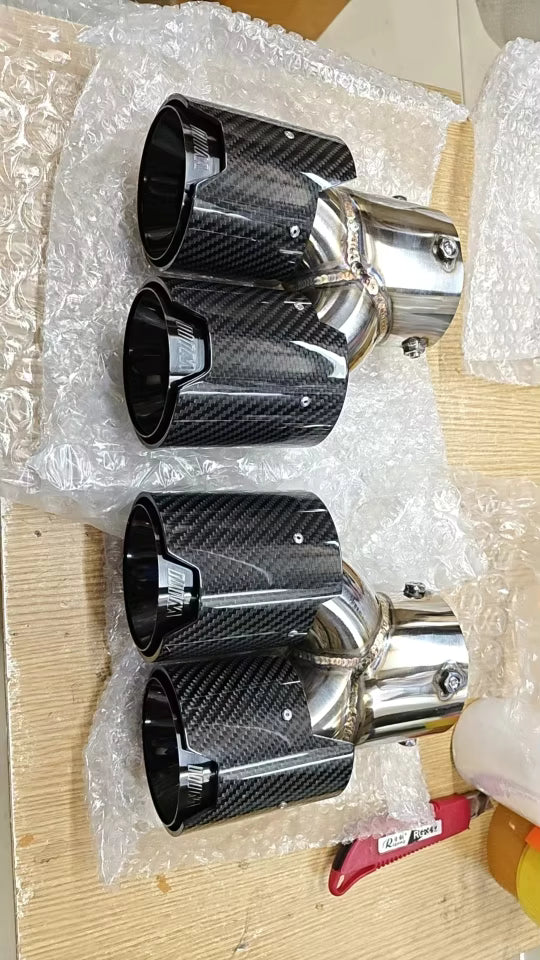 Carbon Fiber MP Muffler Tips Exhaust Tips -  BMW X3 X4 G01 G02 M40i