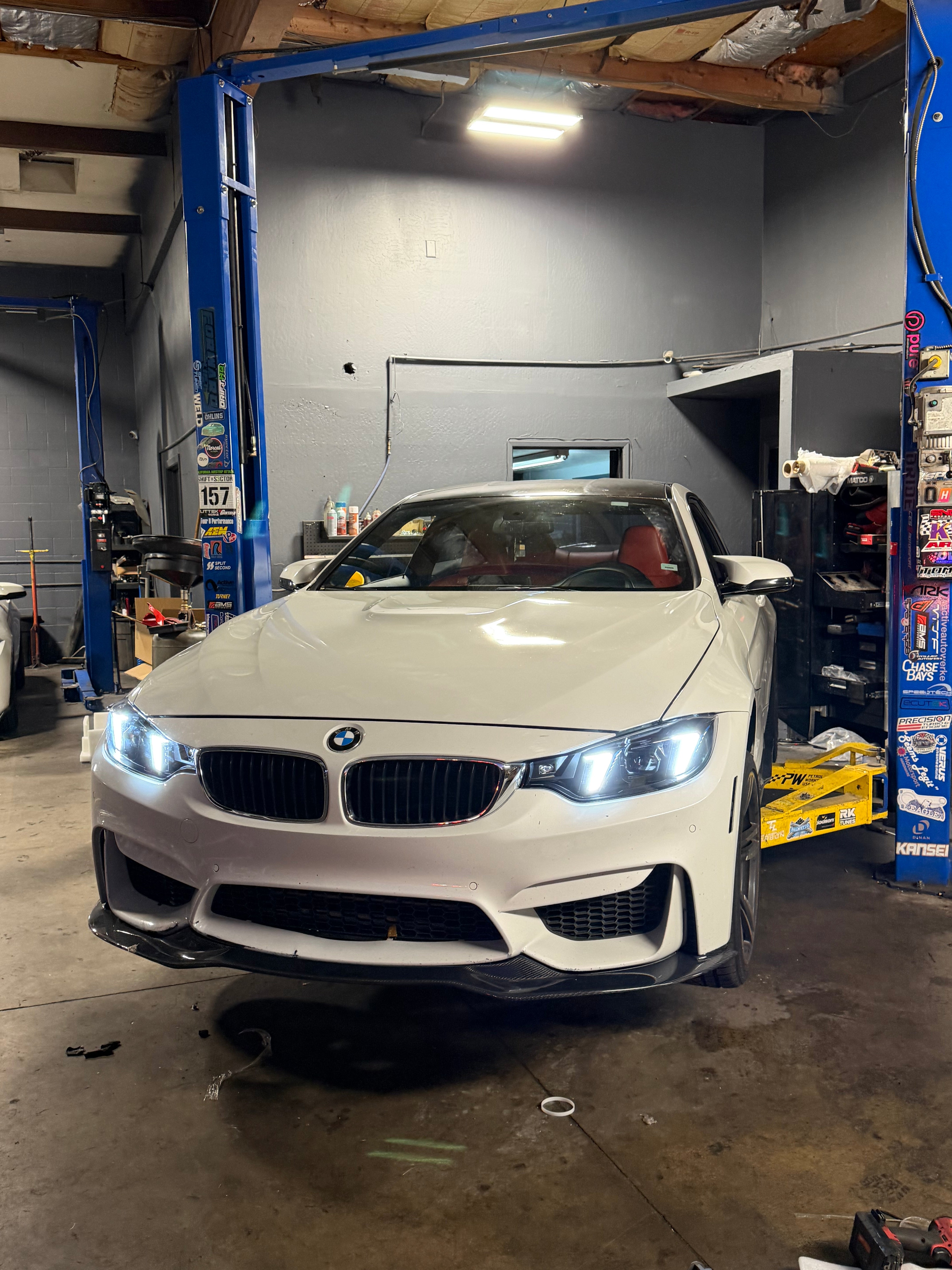 LED Switchable Yellow/White Snake Eye Style Headlights Replacement Set - BMW 4 Series F32 M3 F80 M4 F82 Headlights 2013-2019