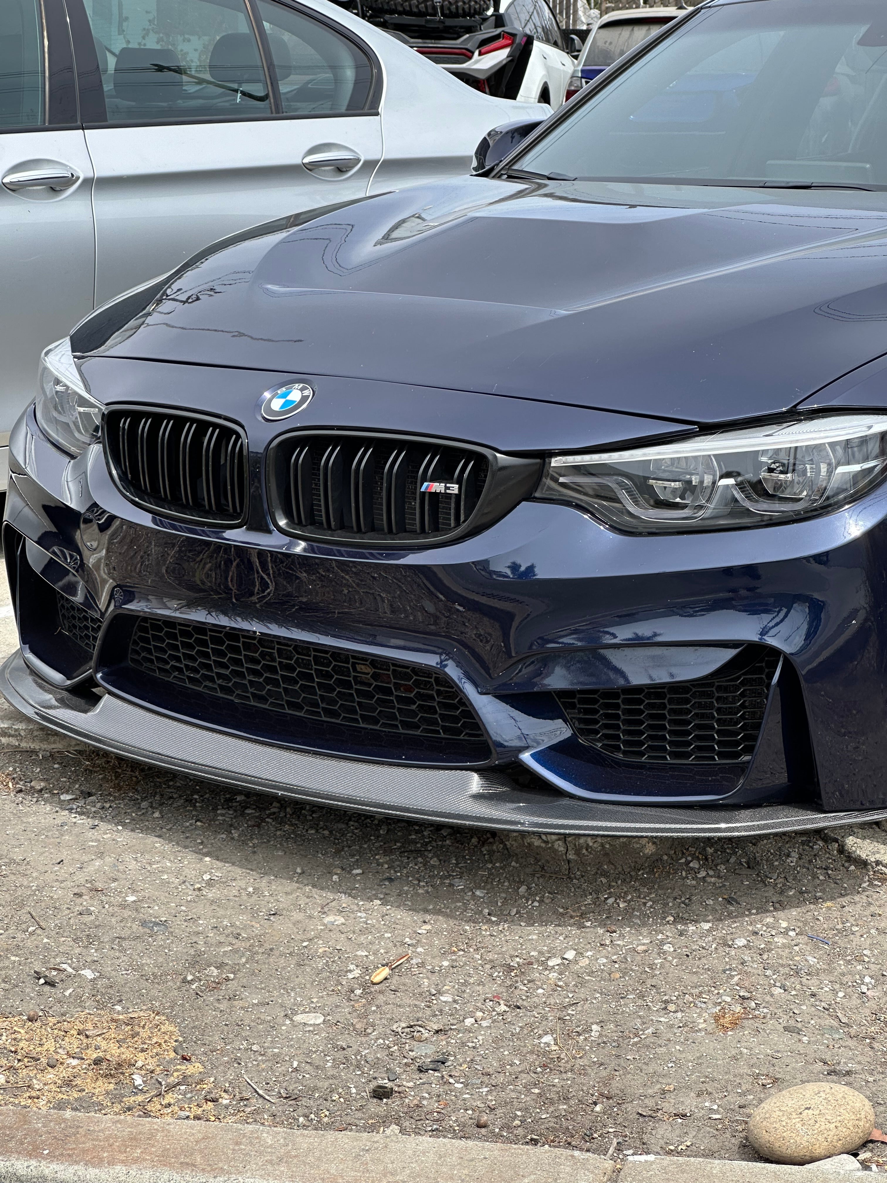J Style Carbon Fiber Front Lip - 2015-2019 BMW F80 M3 & F82/F83 M4