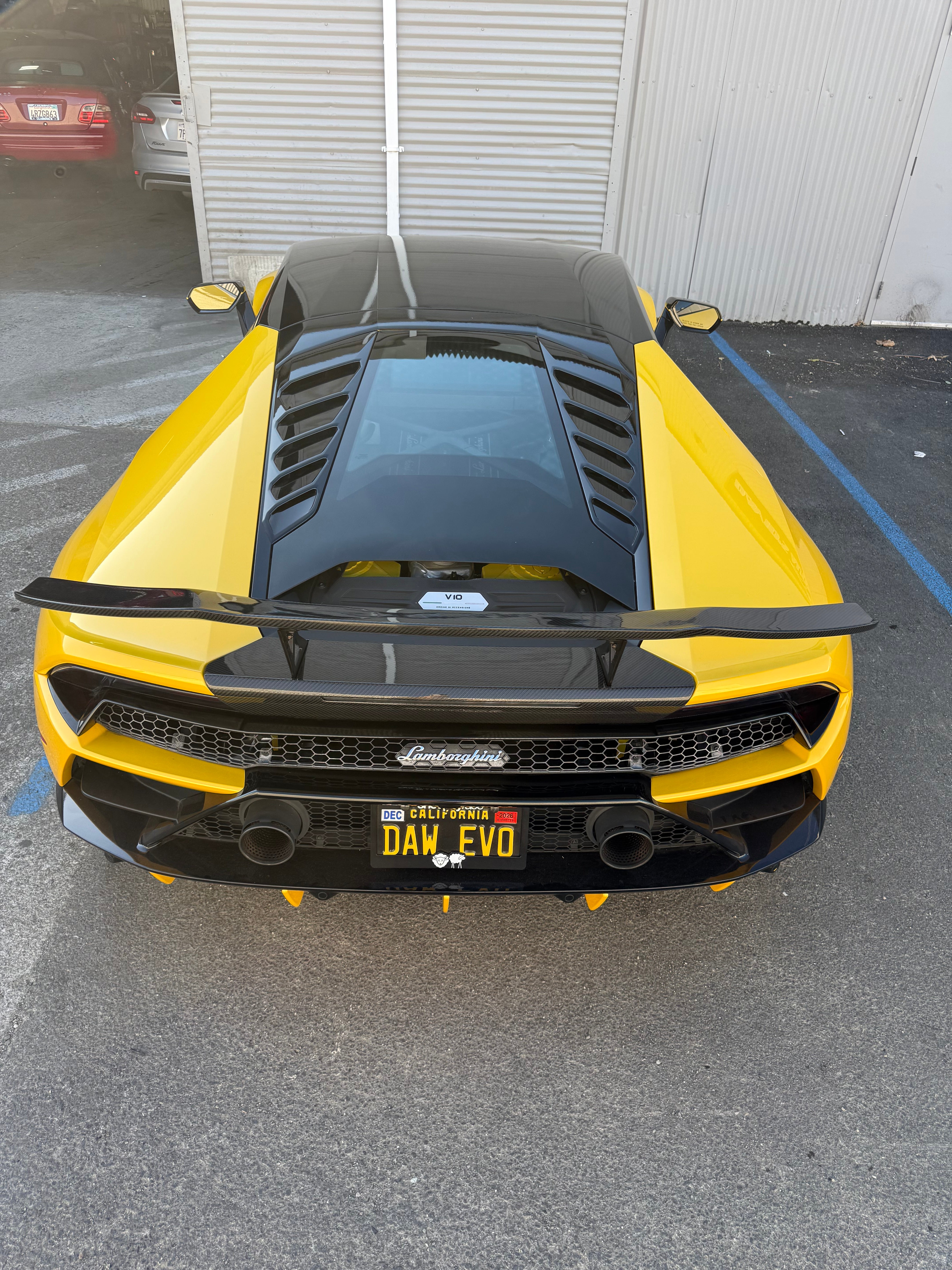 1016 Style Carbon Fiber Rear Spoiler Wing w/ Decklid - Lamborghini Huracan