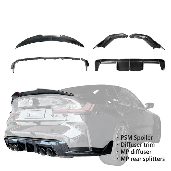 Full Dry Carbon Fiber Rear Diffuser Kit  - BMW G80 M3 | G82/G83 M4