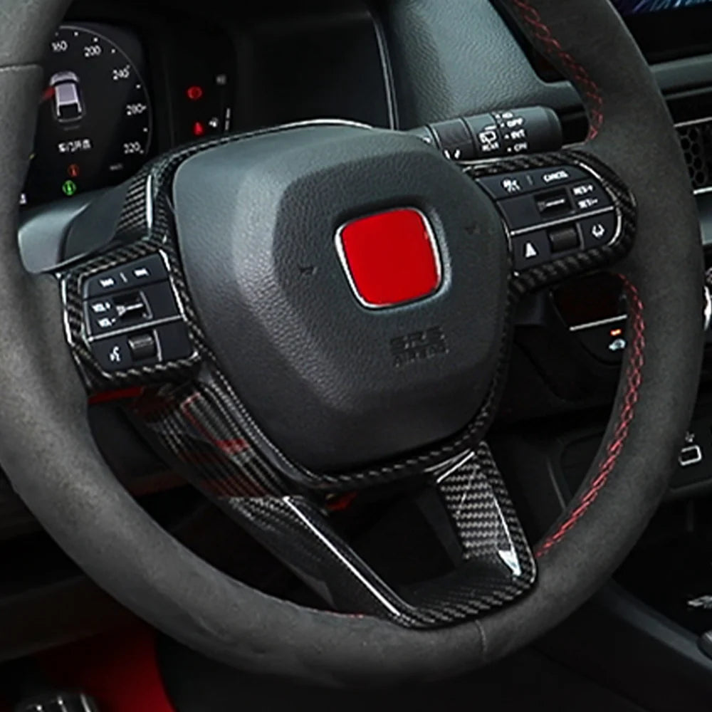 Carbon Fiber Steering Wheel Cover Trim - Honda 11th Civic Type R FL5/CR-V/HR-V
