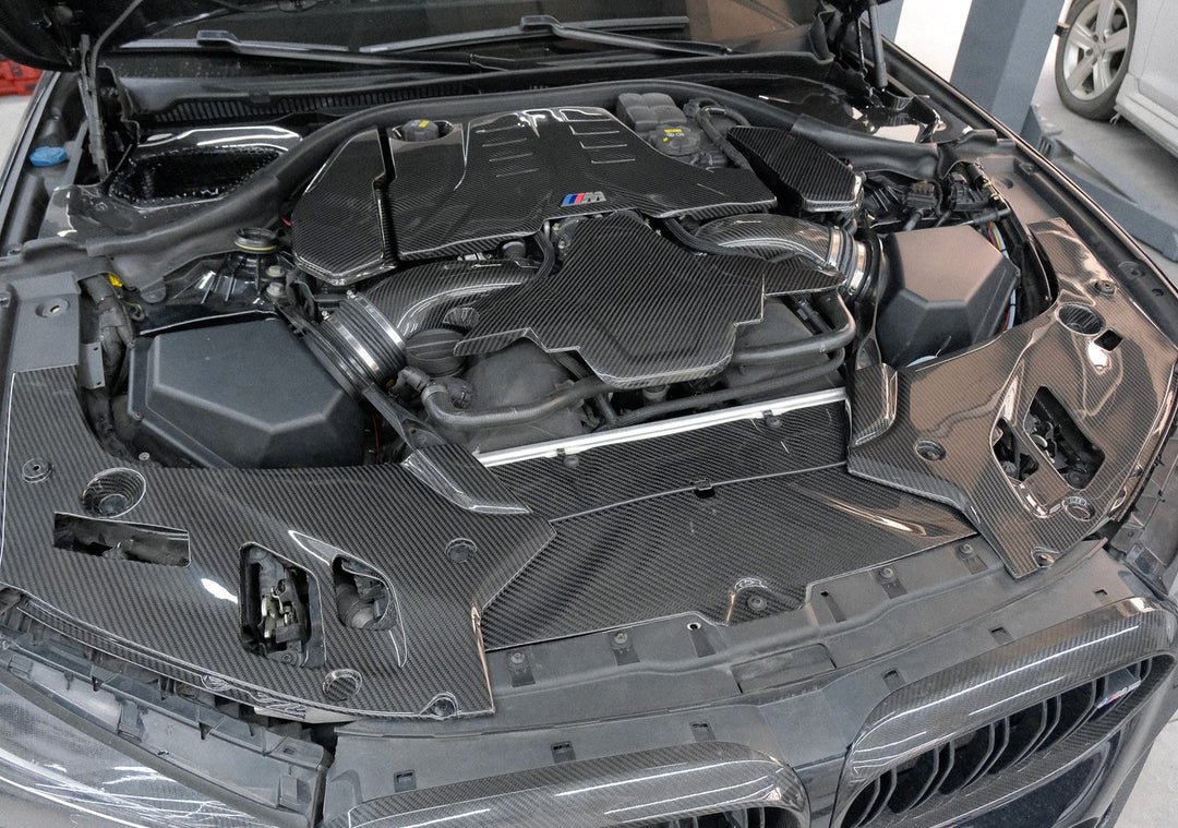 Carbon Fiber Engine Bay HeadLight Lamp Corner Covers - BMW F90 M5