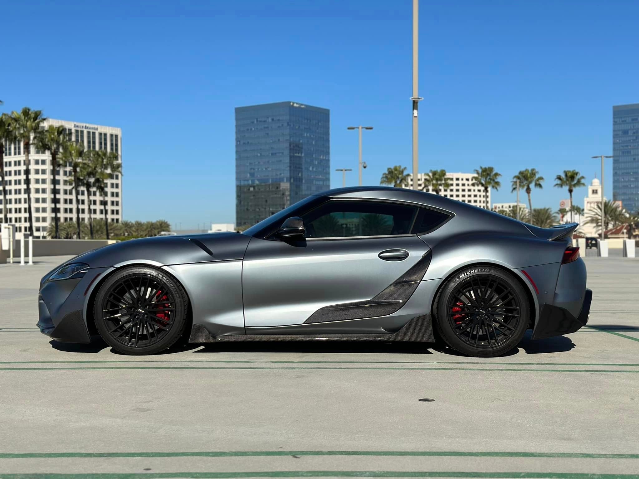 Carbon Fiber Door Fender Finned Trim - Toyota A90 Supra