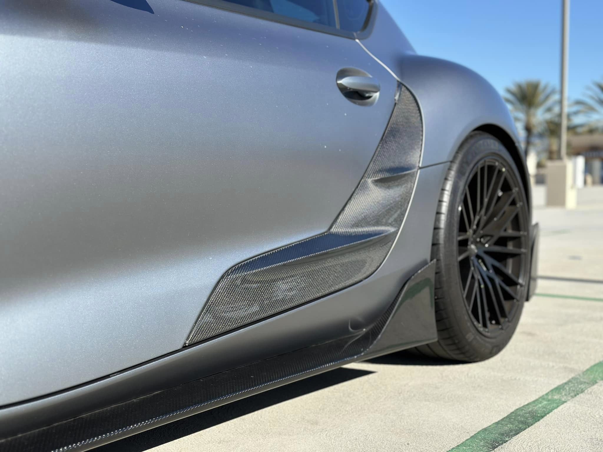 Carbon Fiber Door Fender Finned Trim - Toyota A90 Supra