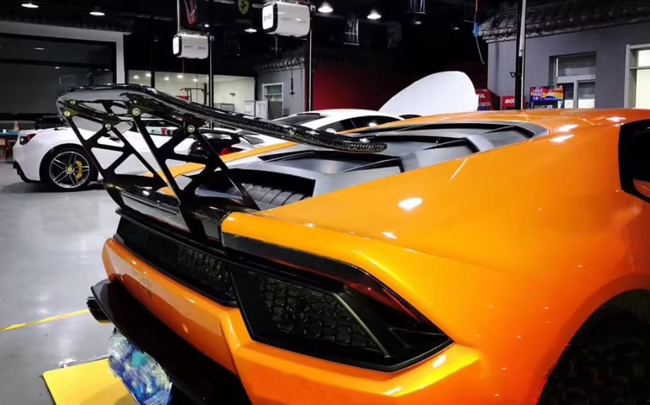 Carbon Fiber DMC Style Rear Wing w/ base -  Lamborghini Huracan LP580 LP610