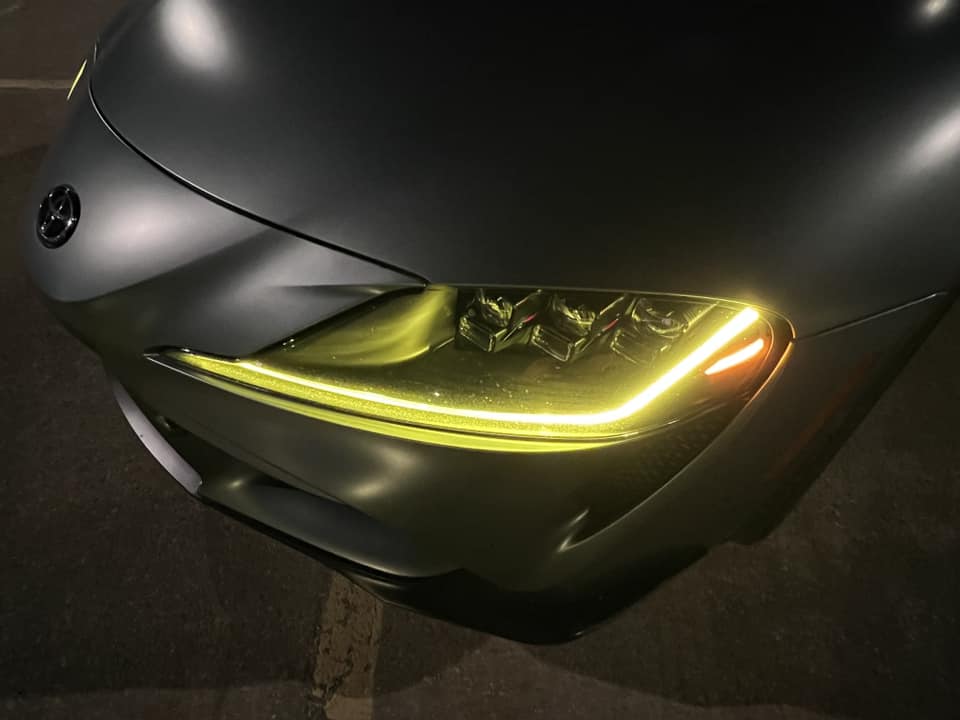 Yellow  Headlight DRL Module - Toyota Supra A90/A91