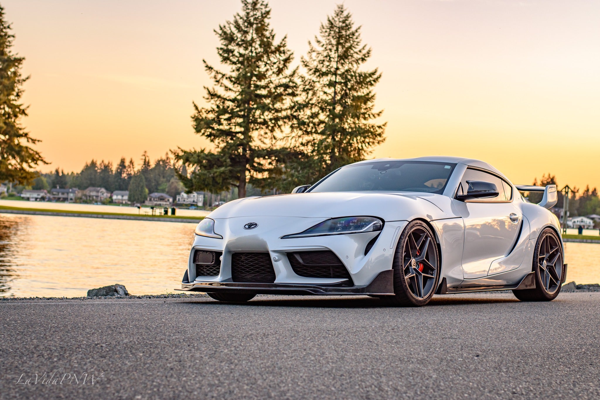 MB Style Carbon Fiber Front Splitter Lip - Toyota Supra GR A90-A91-MKV