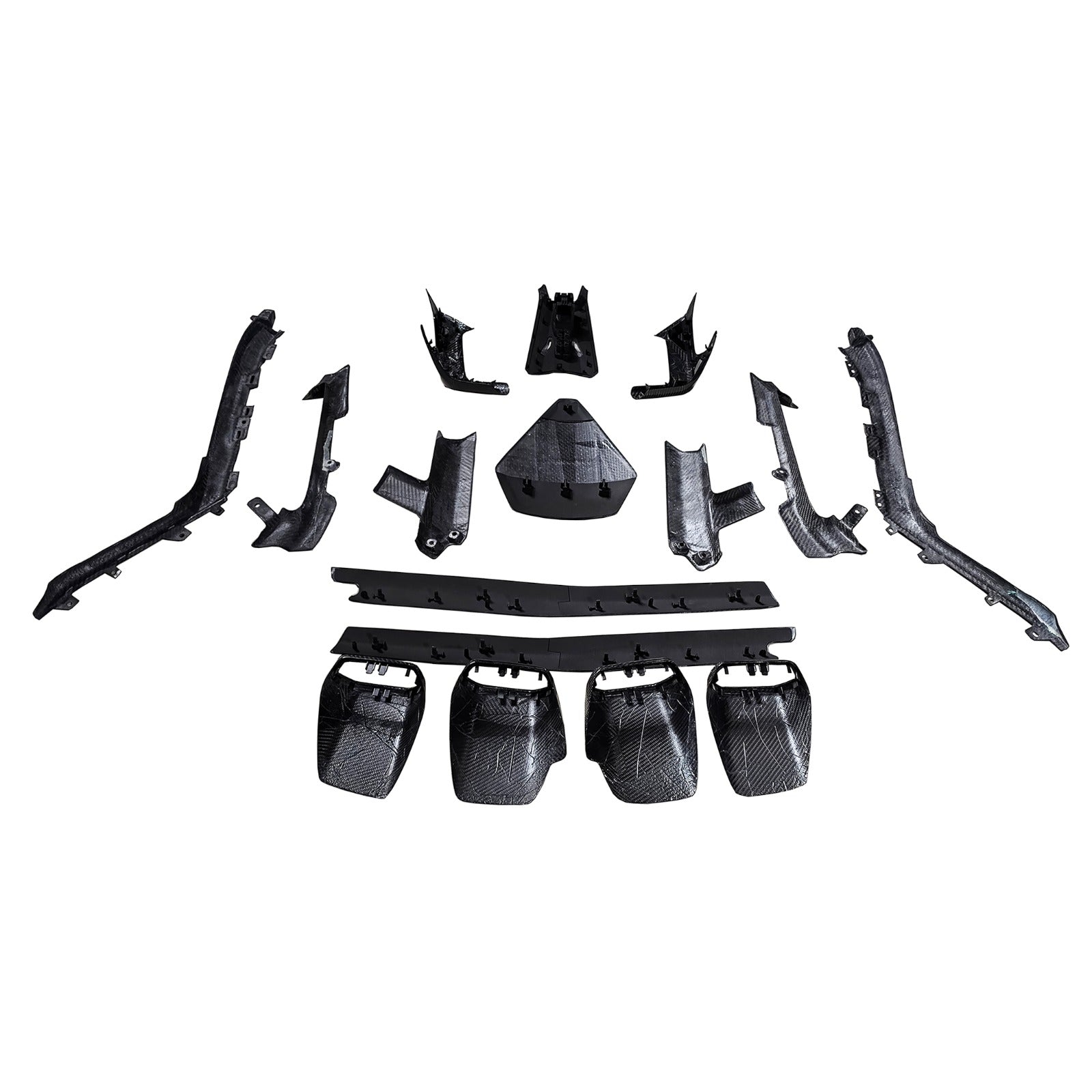 Dry Carbon Fiber Full complete Interior Trim Set V3 (16pc) - Lamborghini Huracan